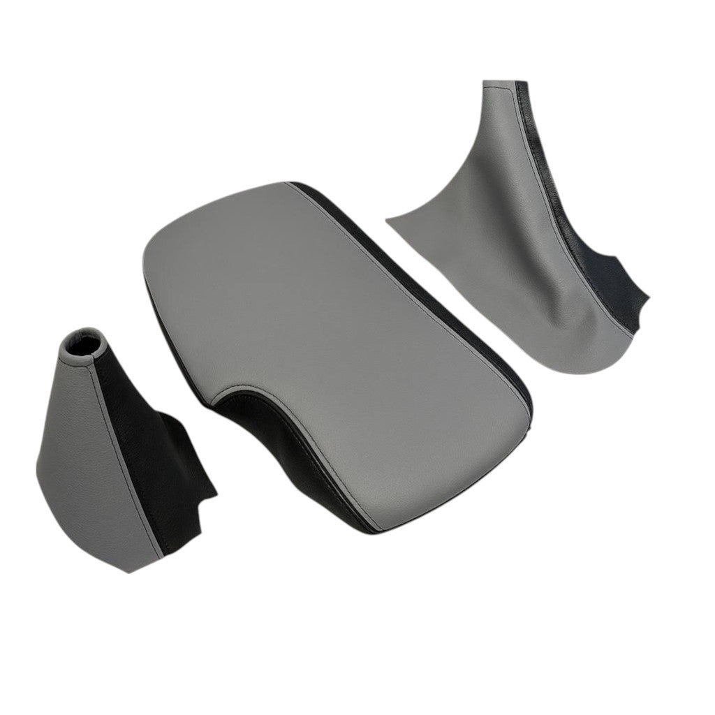 2005 - 2013 Chevy Corvette C6 Console Cover, Shift & E-brake Boot Set in Genuine Leather