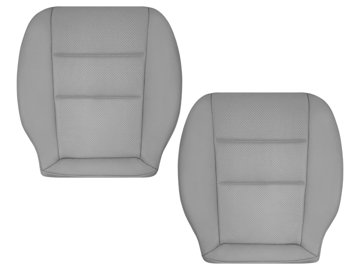 2008-2015 Mercedes Benz GLK250, GLK-350 Driver or Passenger Bottom Replacement Leather Seat Cover: Perforated Gray