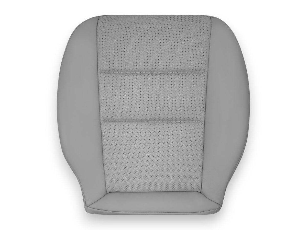 2008-2015 Mercedes Benz GLK250, GLK-350 Driver or Passenger Bottom Replacement Leather Seat Cover: Perforated Gray
