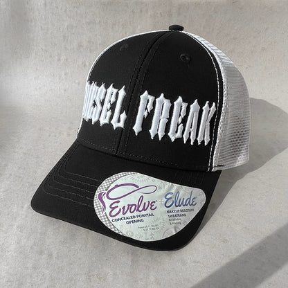 Piston Head Puff White Ponytail Hat