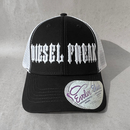 Piston Head Puff White Ponytail Hat