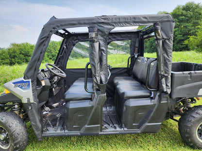 Polaris Ranger Crew 570 Mid Size - 4 Passenger - BLACK - Full Cab Enclosure for Hard Windshield