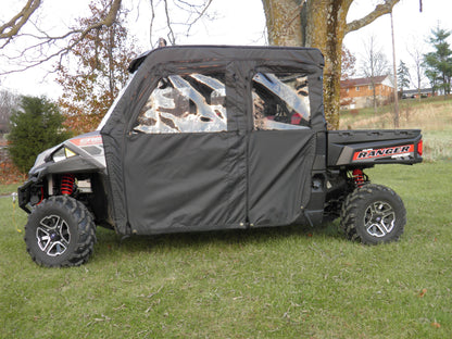 Polaris Ranger Crew Mid Size 570 - 4 Passenger - BLACK Door/Rear Window Combo