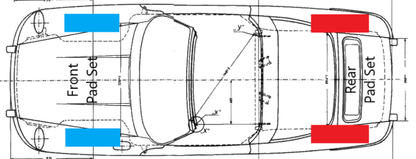 PMB-C Ceramic Pads for Early Porsche 914-4 Front Calipers (1970 - 1972.8)