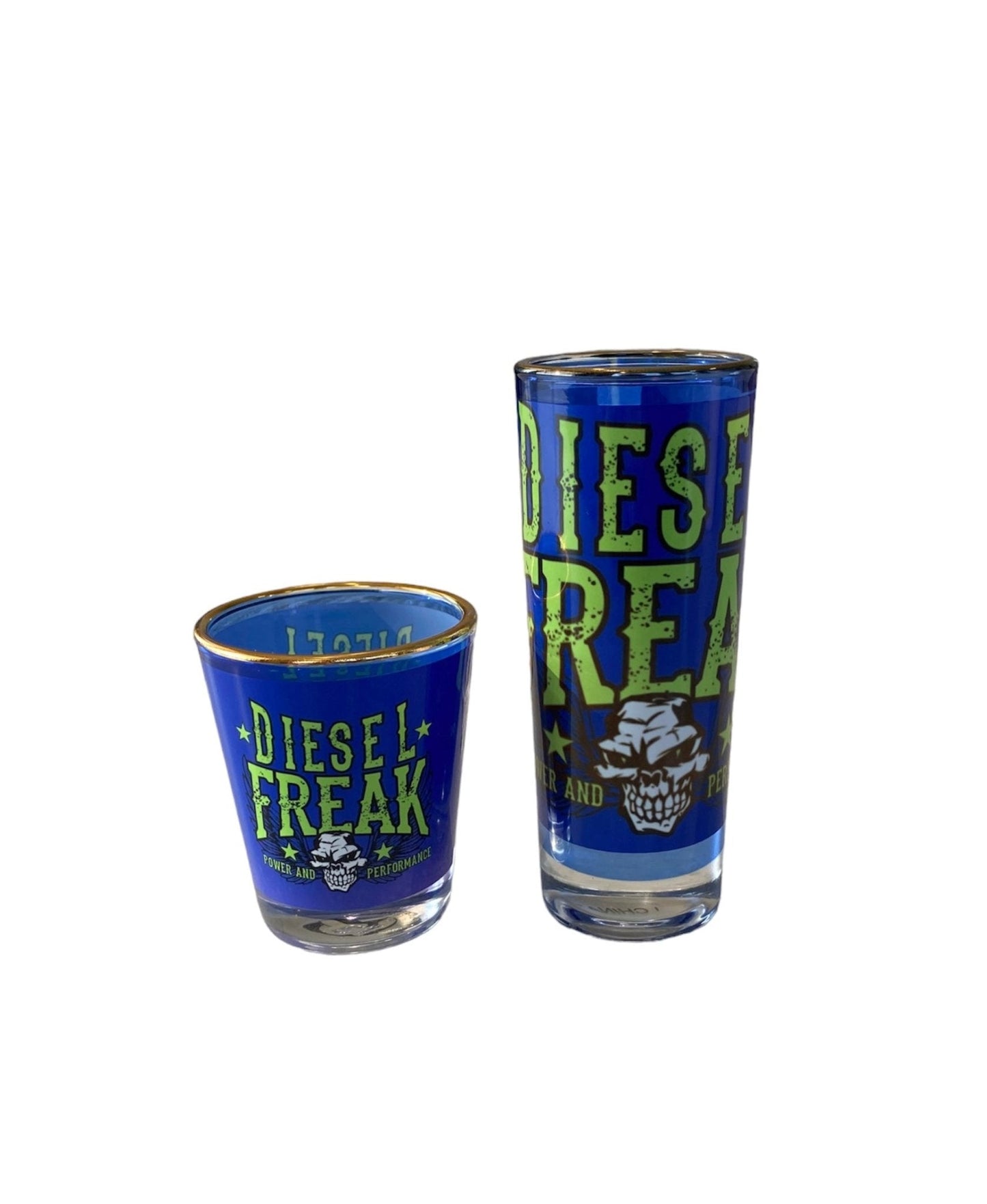 Power and Performance Shot Glass - Gold Rim