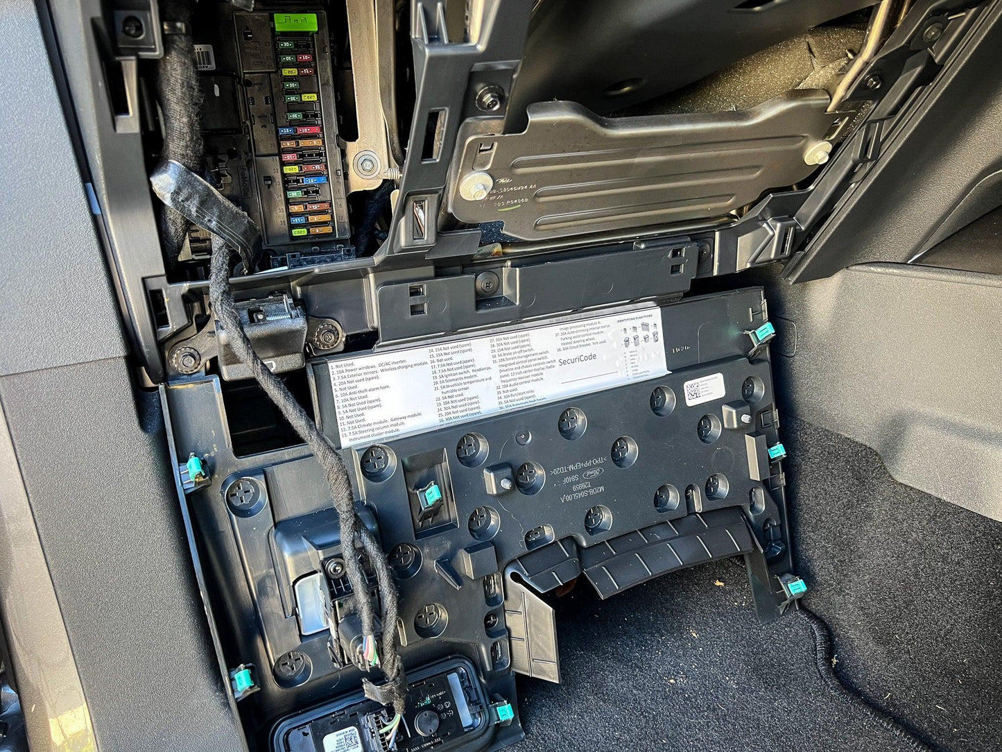 Printed Series Interior Under Steering Wheel Fuses Label - 2021+ Bronco