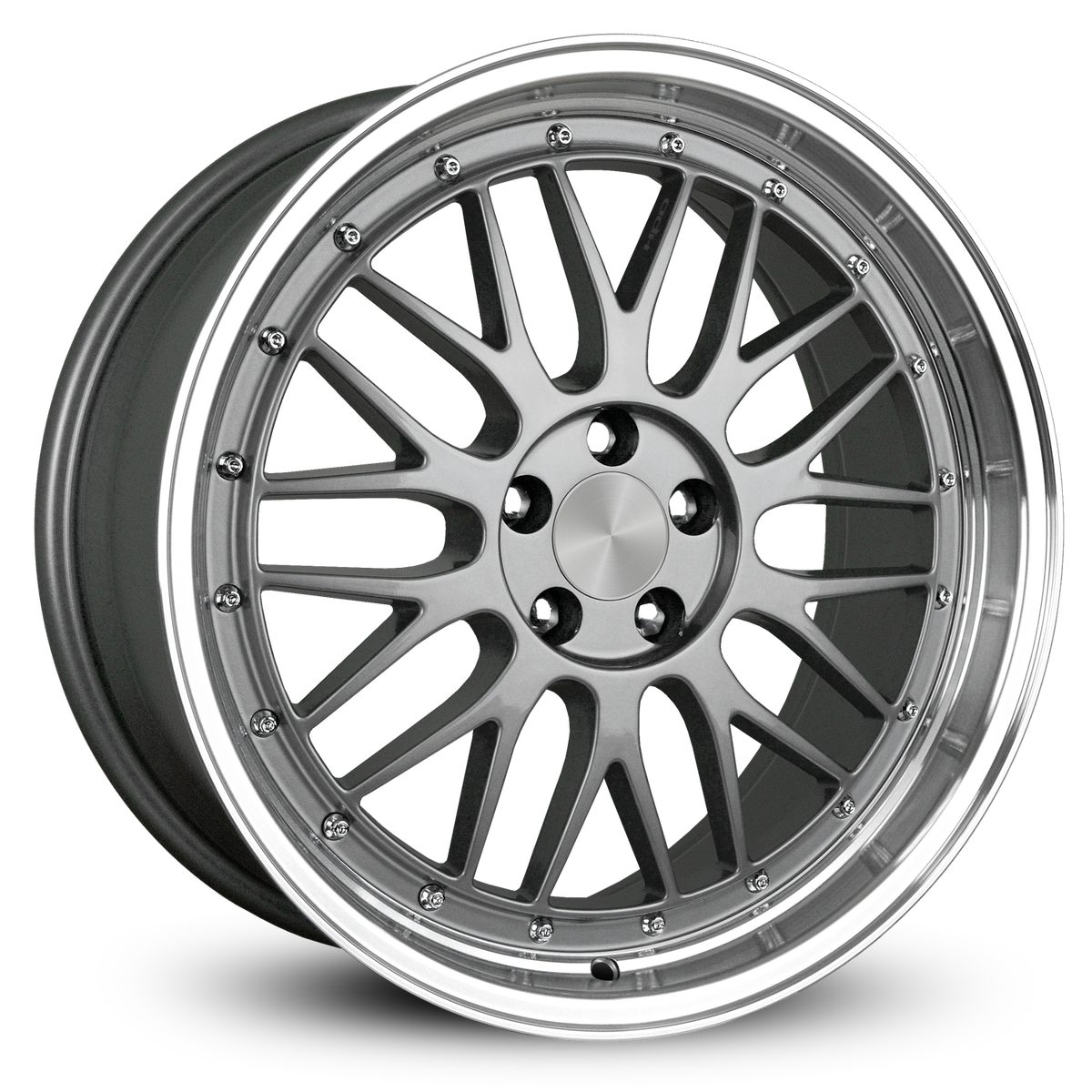 Klassik Rader Pro Trak 18x8 +25 5x100mm Gloss Gun Metal/Polished Lip