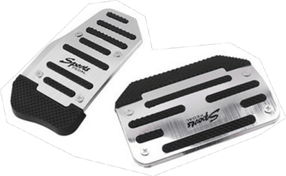 3Pcs/Set Universal Aluminum Manual Transmission Non-Slip Car Pedal Cover Set Kit Pedals Red Blue Silver Car Vehicle Sports Accelerator Brake No Drill Non-Slip Performance Car Rest Pedal Brake Auto Sports Gas Fuel Petrol Clutch Brake Pad Auto Accessories