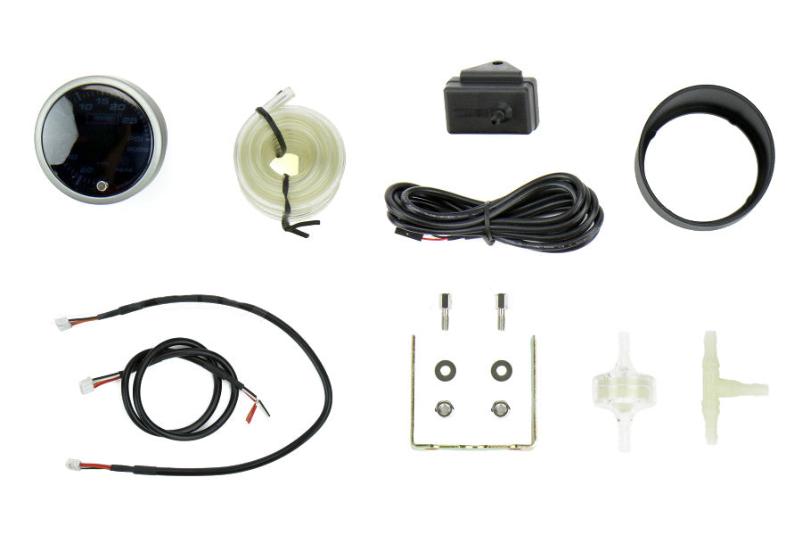 2-1/16" Premium Electric Boost gauge Blue/White