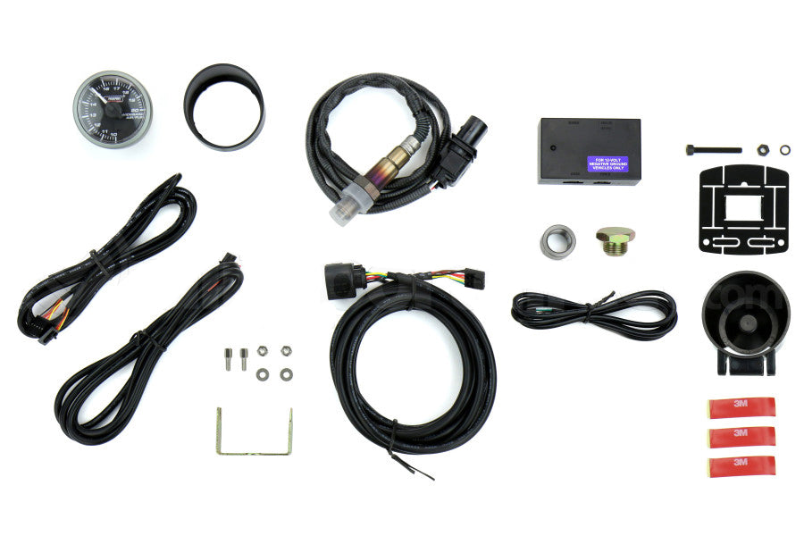2-1/16" Wideband Premium White Pointer Clear Lens Air Fuel Ratio kit-Amber/White