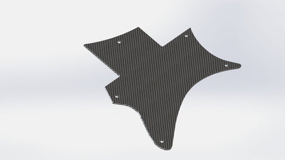 Custom CARBON FIBER guitar pickguard Fits PRS SE flat-top Style