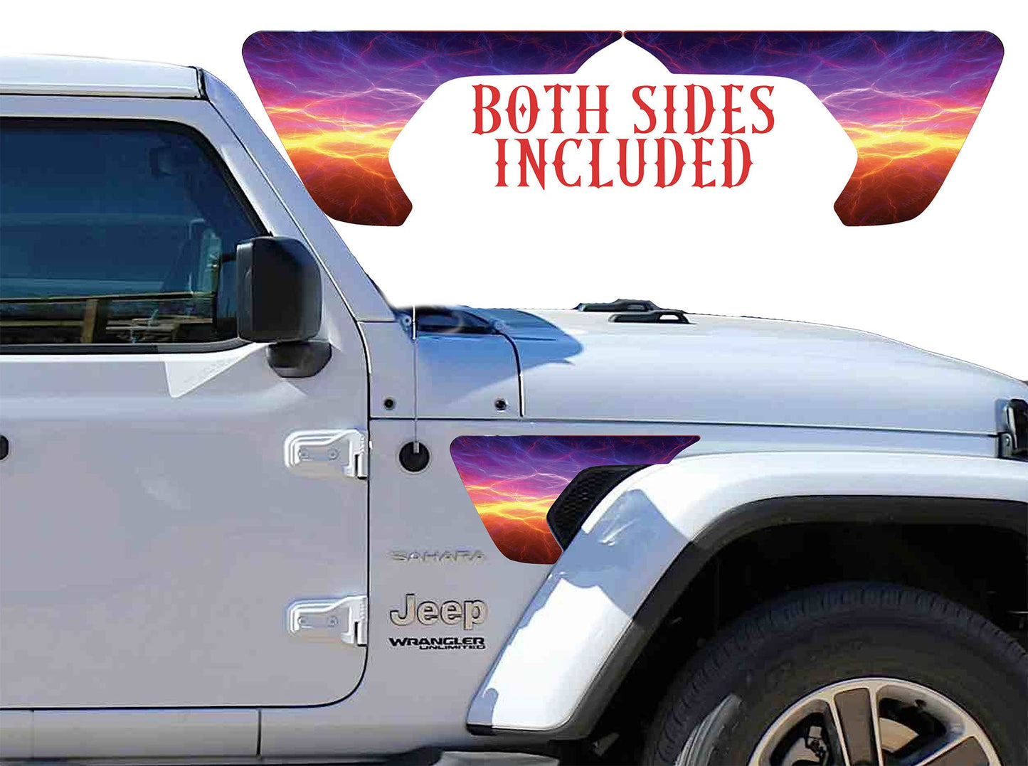 fender vent for the JL or JT 2018 or newer Purple and orange lighting 61