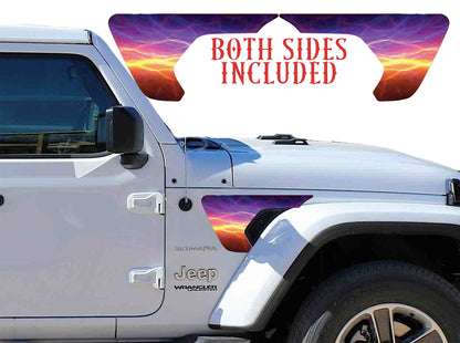 fender vent for the JL or JT 2018 or newer Purple and orange lighting 61