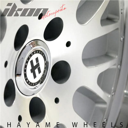 SALE! 15x8 Hayame Wheel Rims Silver Face Machine Lip 4x100 x4