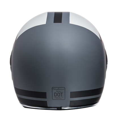 D.O.T. & ECE Daytona Retro Full Face Motorcycle Helmet: Vintage Style for Men, Women, & Youth - W/ Racer