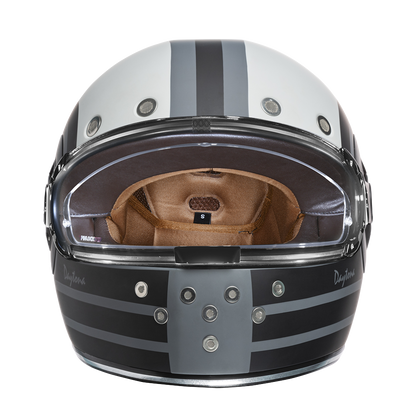 D.O.T. & ECE Daytona Retro Full Face Motorcycle Helmet: Vintage Style for Men, Women, & Youth - W/ Racer