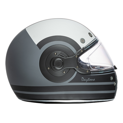 D.O.T. & ECE Daytona Retro Full Face Motorcycle Helmet: Vintage Style for Men, Women, & Youth - W/ Racer