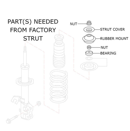 REV9 Nissan Versa Note (E12) 2014-19 Hyper-Street ONE Coilovers Lowering Kit Assembly SKU: R9-HPX-1116_2