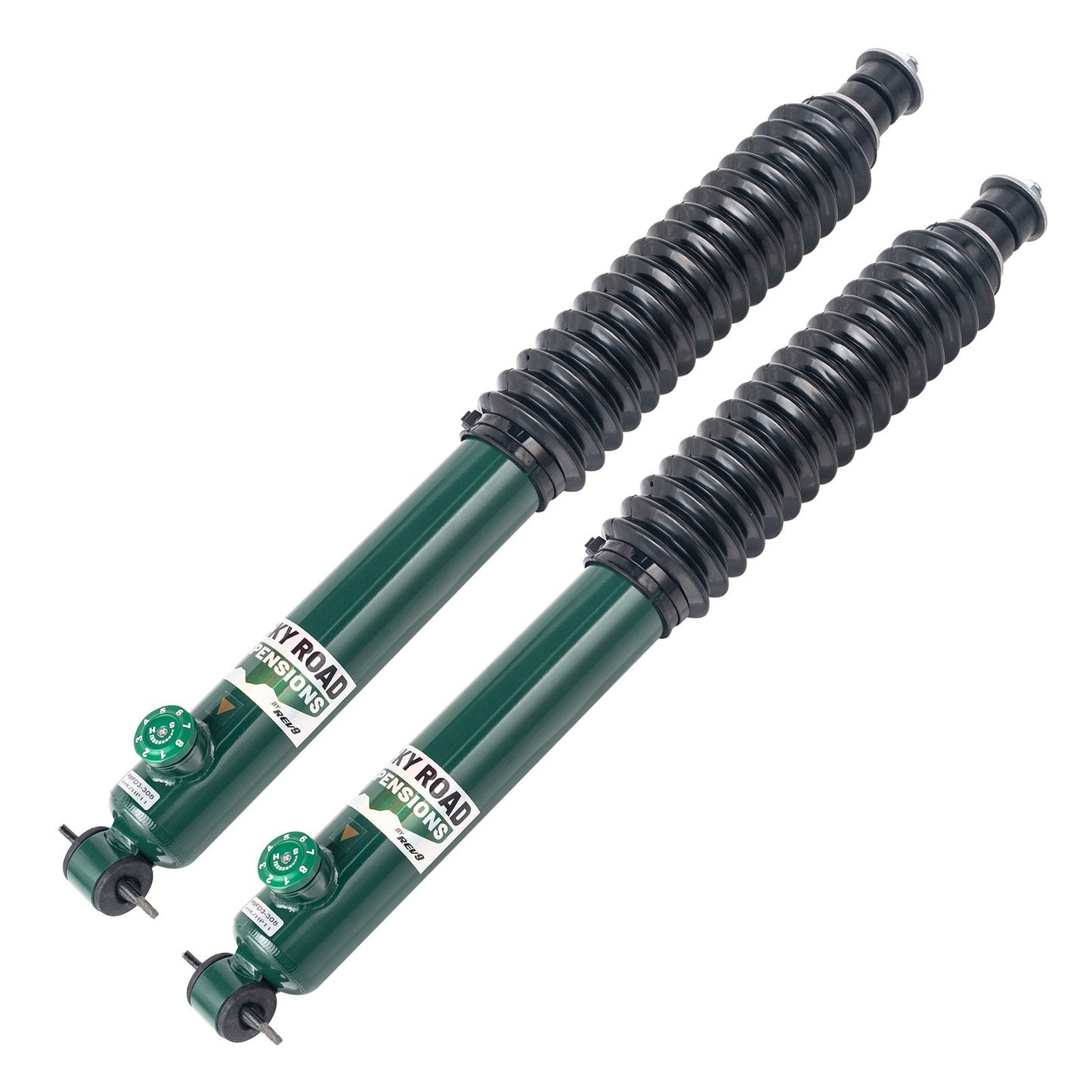 REV9 Rocky Road Adjustable Extended Front Dampers for Jeep Comanche (MJ) 1986–1992 – 2–3.5" Lift
