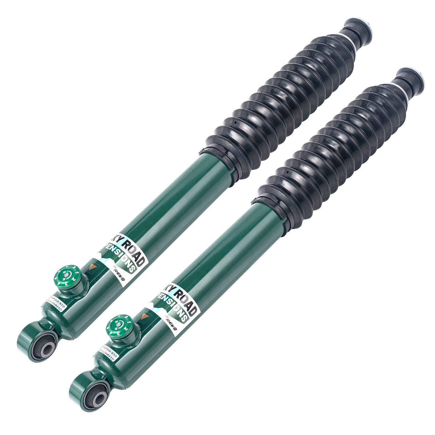 REV9 Rocky Road Adjustable Extended Front Dampers for Jeep Wrangler (JK) 2007–2017 – 0–2.5" Lift