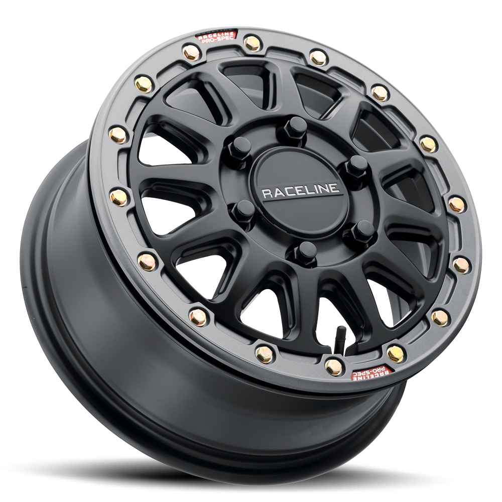Raceline ALPHA BLACK W/GUNMETAL RING 15X7 5X114.3  +25