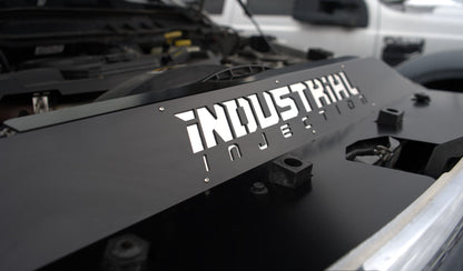 Industrial Injection 13-18 Dodge Cummins Radiator Cover Mirror - Black Gloss Finish