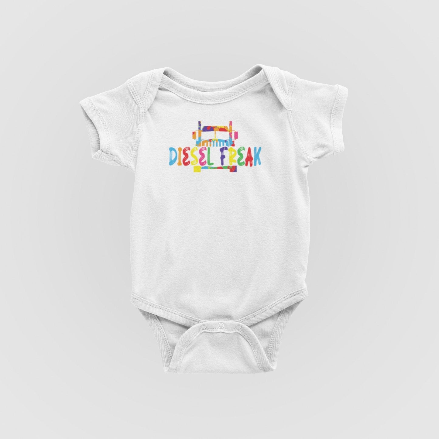 Rainbow Splatter Truck Infant Bodysuit