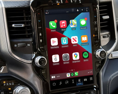 2019-2024 RAM 1500 UBQ Uconnect 5 Upgrade kit with 12-inch Touchscreen including Wireless Apple CarPlay / Android Auto