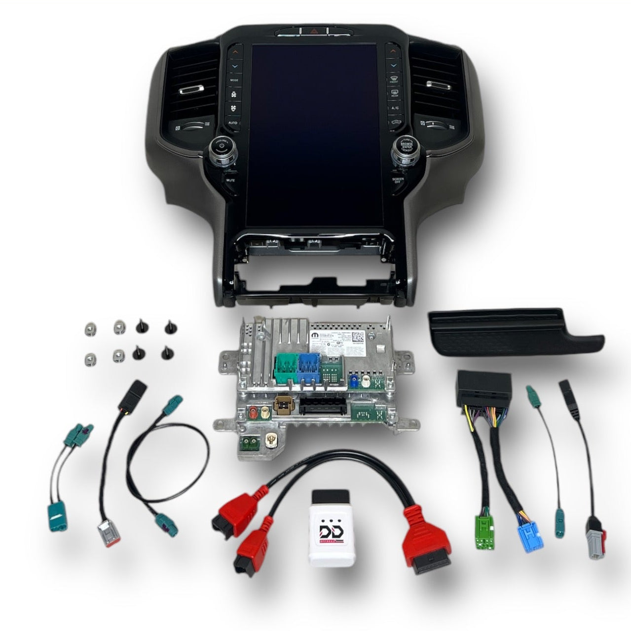 2022-2024 RAM 1500 UBQ Uconnect 5 Upgrade kit with 12-inch Touchscreen including Wireless Apple CarPlay / Android Auto