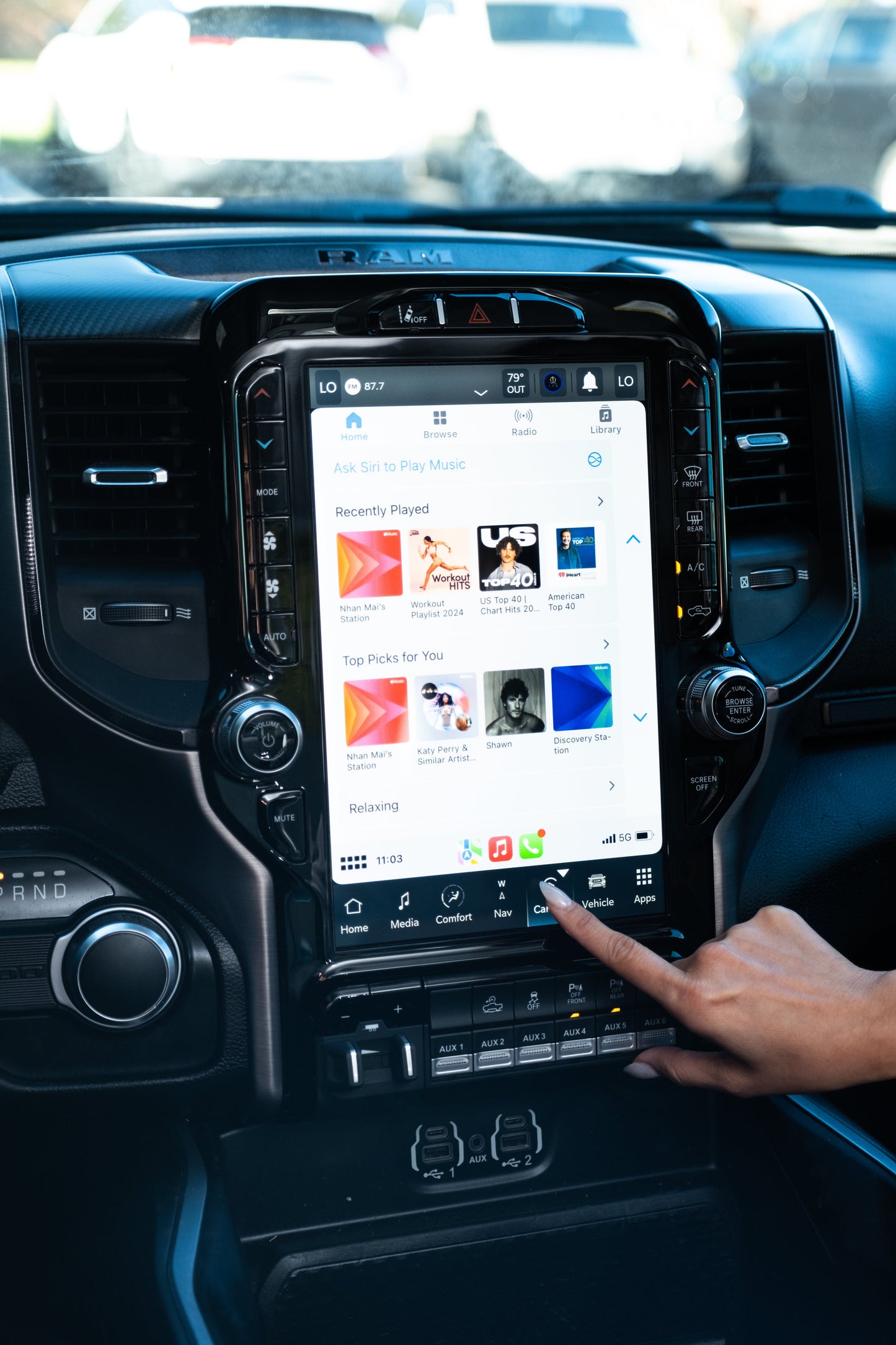 2019-2024 RAM 1500 UBQ Uconnect 5 Upgrade kit with 12-inch Touchscreen including Wireless Apple CarPlay / Android Auto
