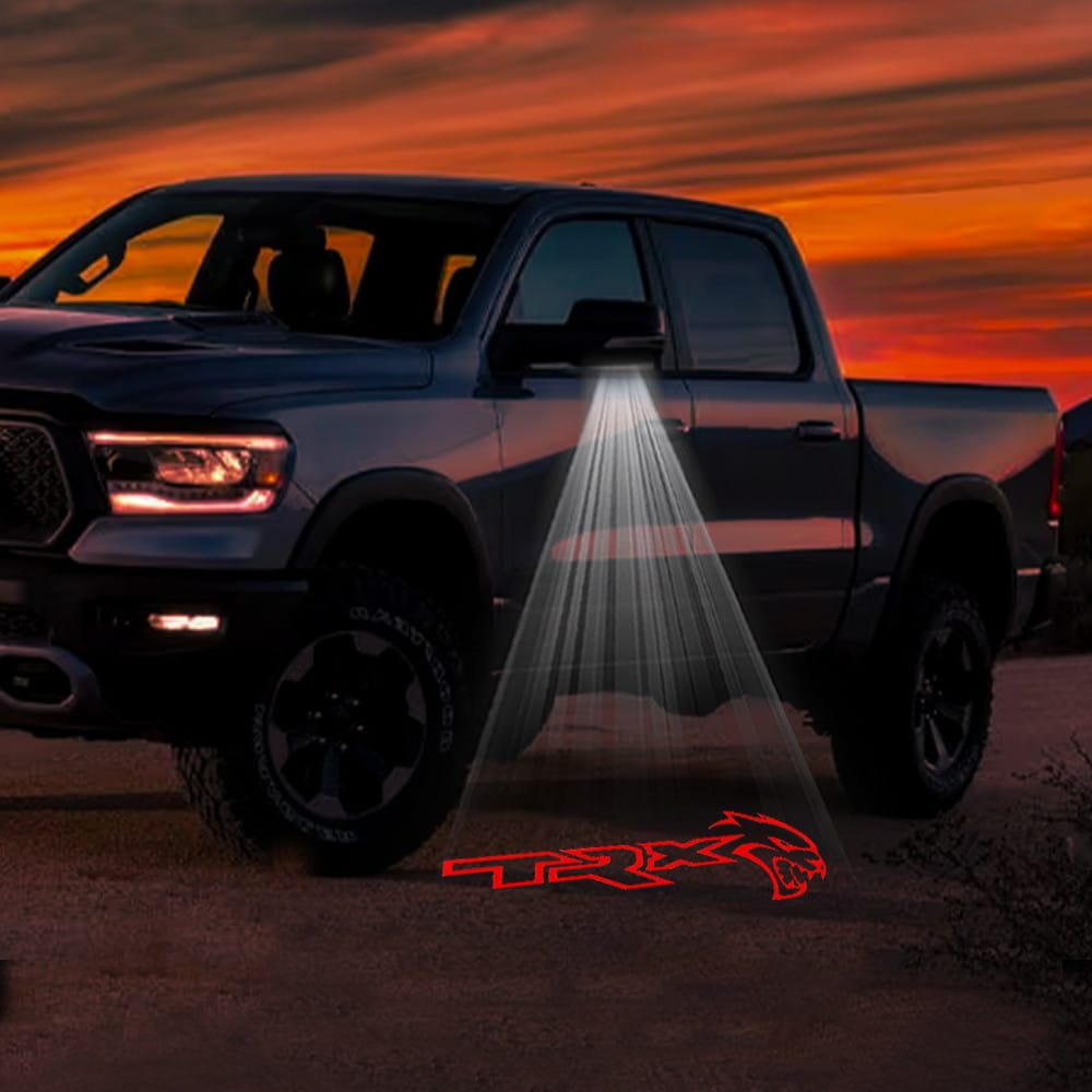 RAM 3500 3rd/4th/5th Gen Premium Side Wing Mirror Puddle Lights Various Designs - 2003-2026