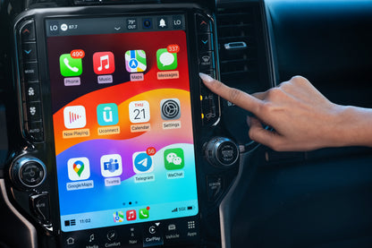 2019-2024 RAM 1500 UBQ Uconnect 5 Upgrade kit with 12-inch Touchscreen including Wireless Apple CarPlay / Android Auto