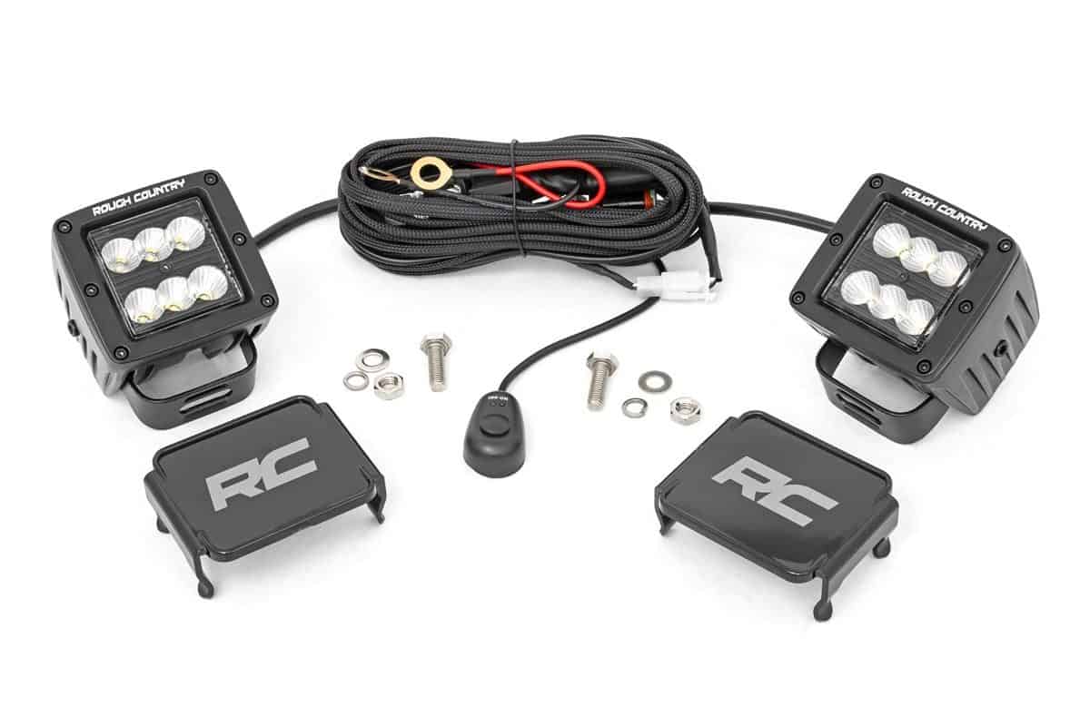 RC 2" Square Cree LED Lights - (Pair | Black Series)