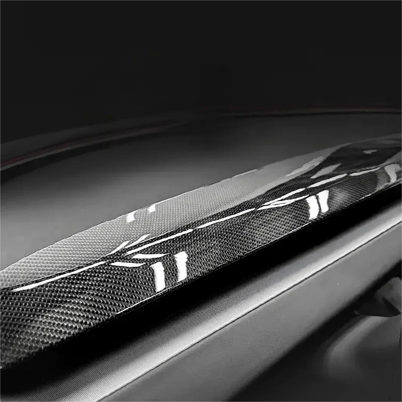 Real Dry Carbon Fiber Dash Cover Overlay for Model 3 Highalnd & New Model Y