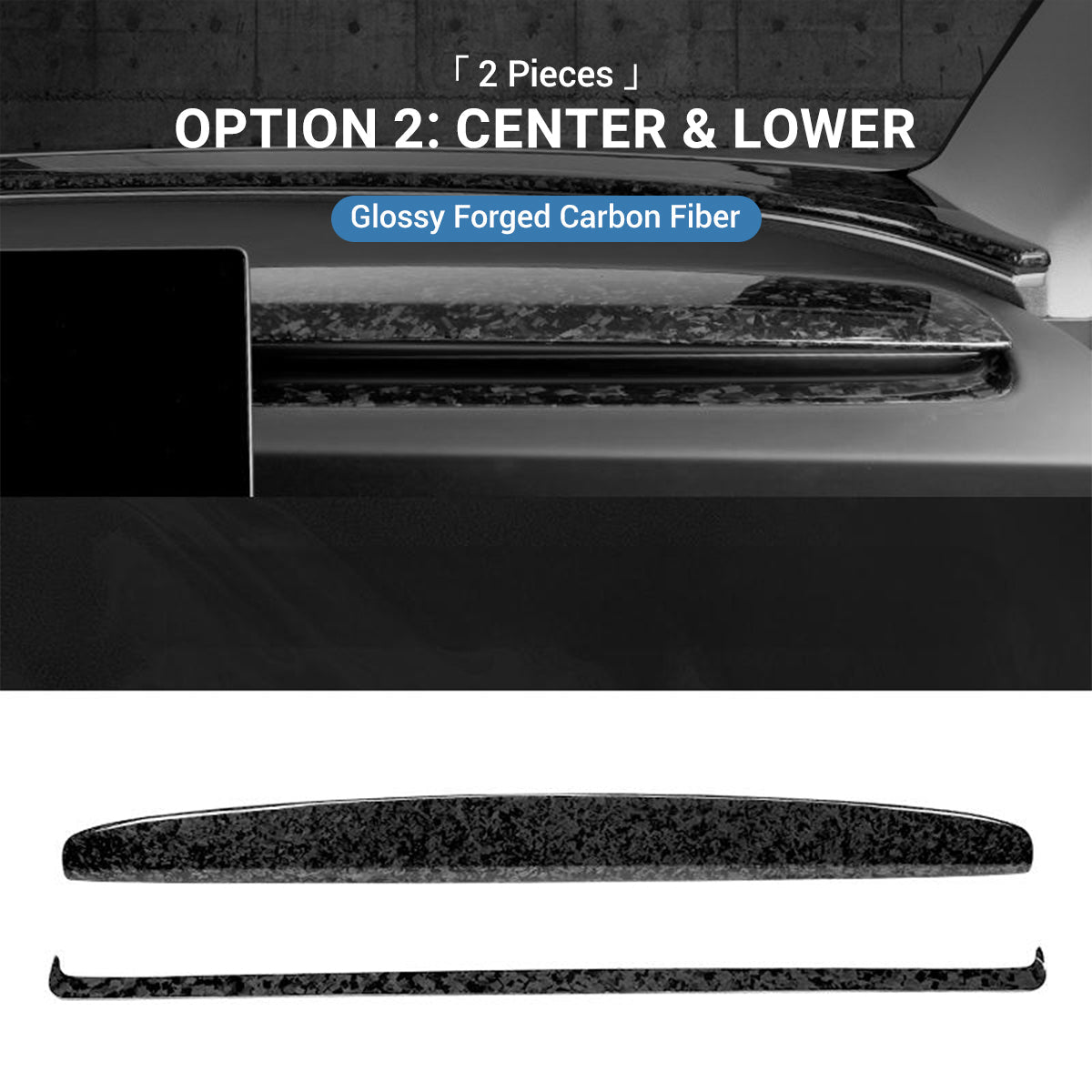 TESERY Real Dry Carbon Fiber Dashboard Cover Overlay for Model 3 Highland / Model Y Juniper