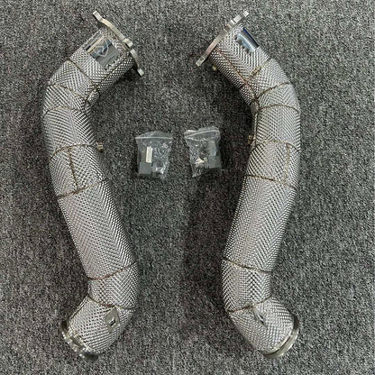 Catless Hi Flow Heat Shield Downpipes For McLaren 720s 4.0T