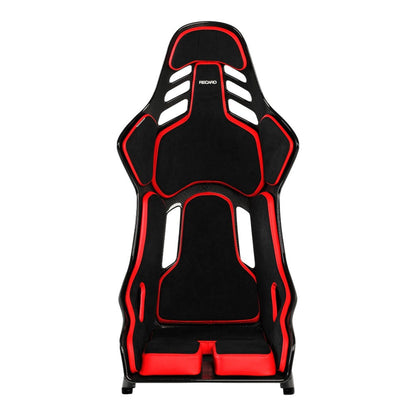 RECARO 078.02.1B22 Race Seat Podium CF Left Side (ABE / FIA), Black Alcantara / Red Leather, Size L