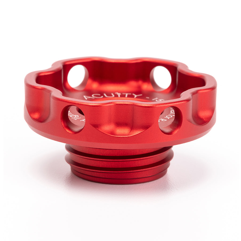 ACUITY Instruments Podium Oil Cap in Satin Red for Hondas/Acuras