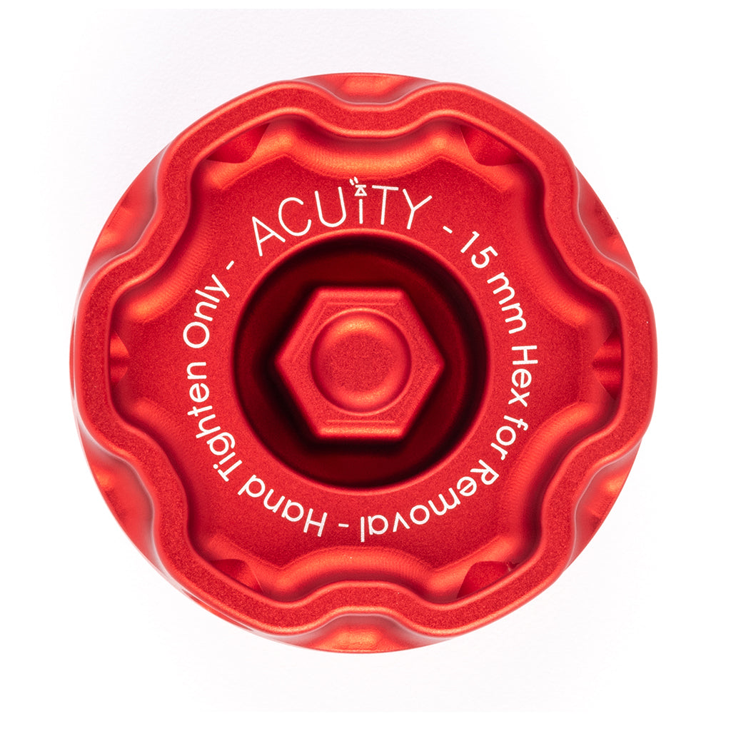 ACUITY Instruments Podium Oil Cap in Satin Red for Hondas/Acuras
