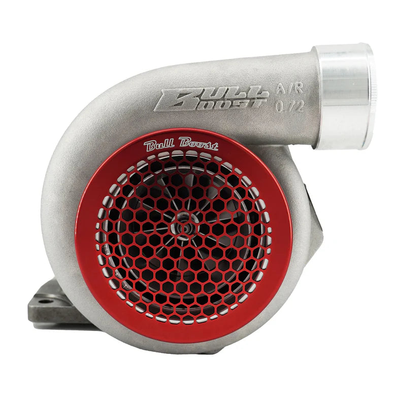 BULL BOOST PERFORMANCE Red Billet 4" Turbo Inlet Guard Velocity Stack Adapter Bellmouth Intake Hex
