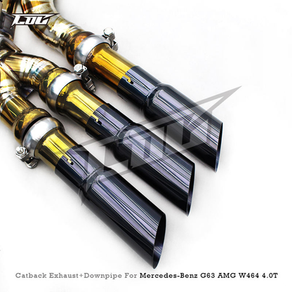 Titanium Catback Exhaust System Downpipes for Mercedes Benz G500 G550 W463