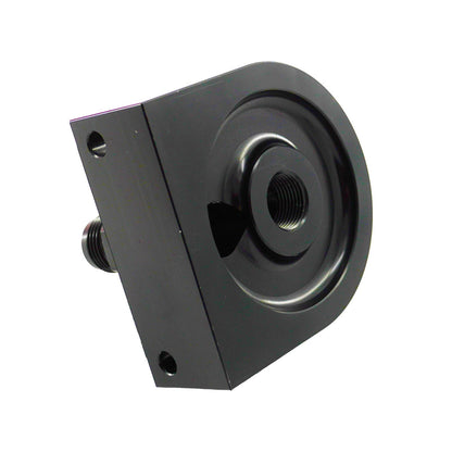 Billet Remote Oil Filter Relocation Mounting Bracket -10 AN with Pressure Port