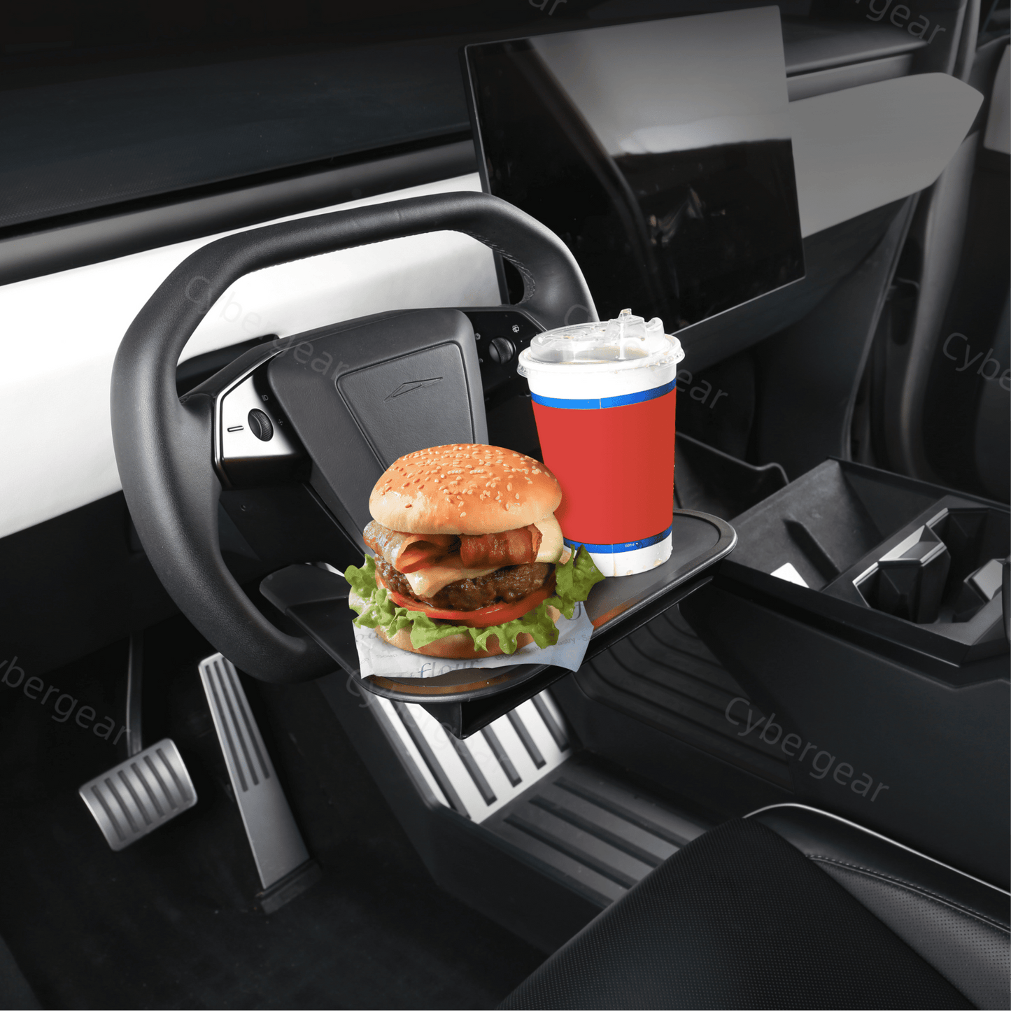 Removable Steering Wheel Tray for Cybertruck