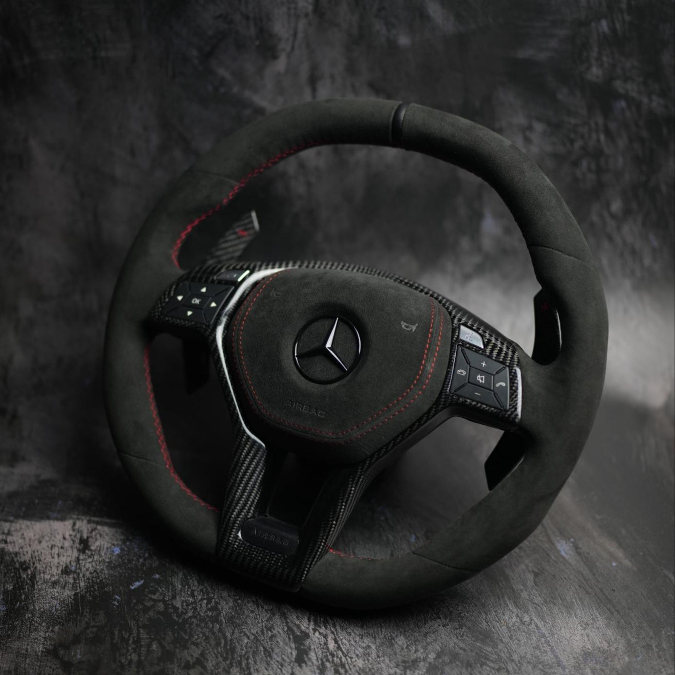 2012-2015 Mercedes Benz A / C / CLA / CLS / GLA / GLK / E / SLK / SL W204  Custom Steering Wheel by Exclusive Steering