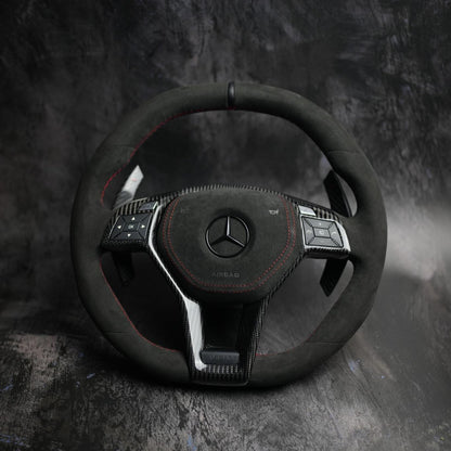 2012-2015 Mercedes Benz A / C / CLA / CLS / GLA / GLK / E / SLK / SL W204  Custom Steering Wheel by Exclusive Steering