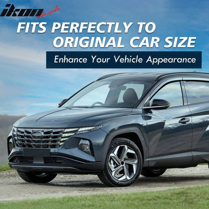 2007-2012 Hyundai Santa Fe Tape-On Dark Smoke 4PCS Window Visors ABS