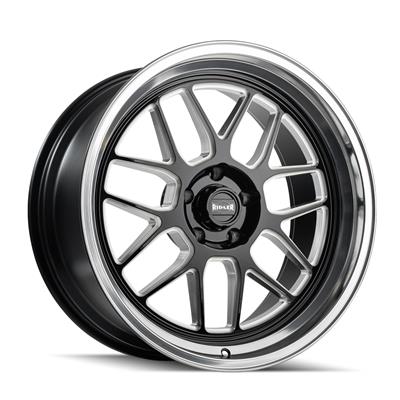 WHEEL ALUM BLK MACHINED 18X8