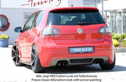 Rieger VW Golf 5 Rear Skirt Extension - Carbon Look