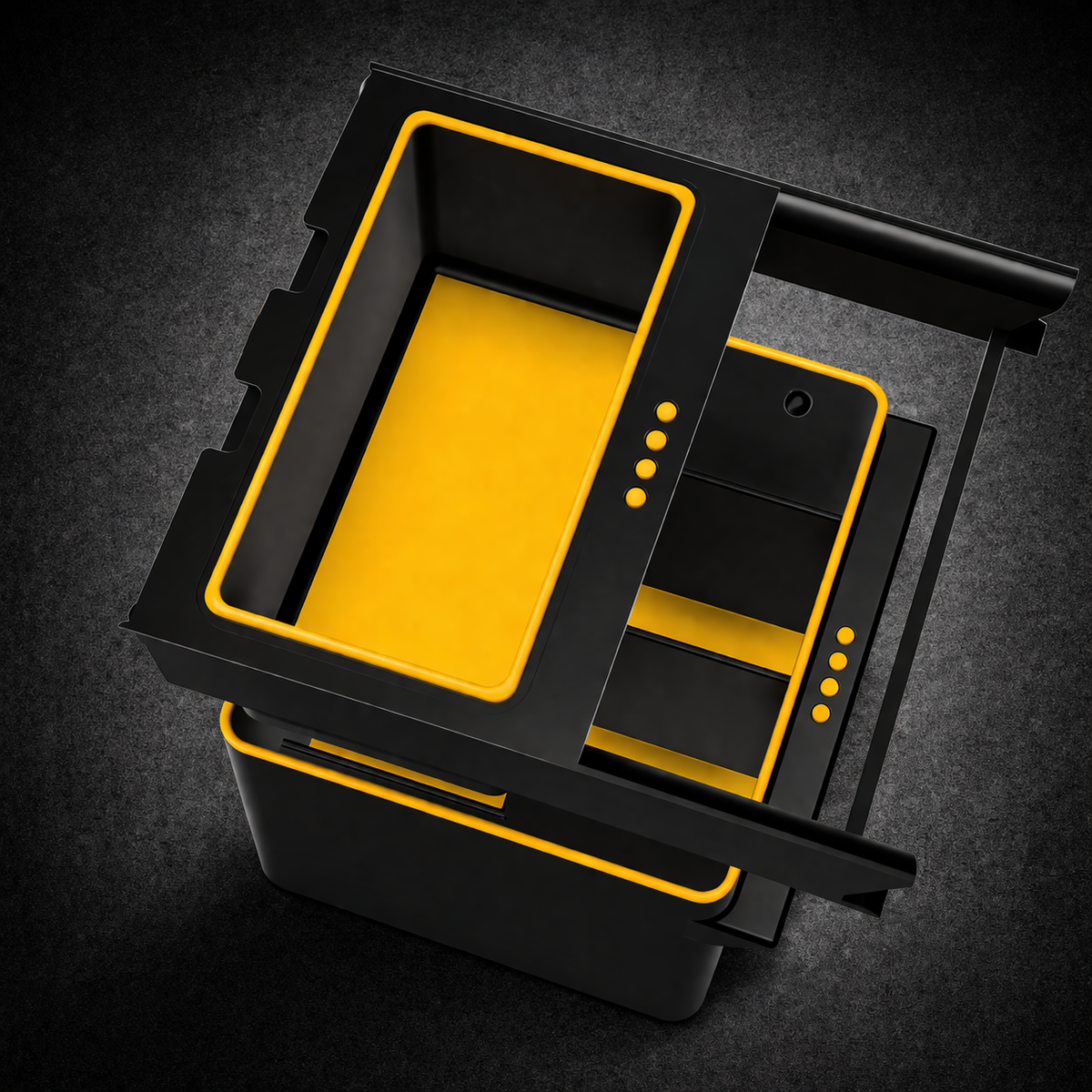 Center Console Organizer for Rivian R1S / R1T — Sliding Tray | Precision Fit | No Rattle