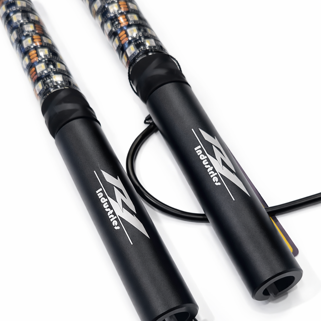 Pro Series RGBW LED Light Whips (Pair)